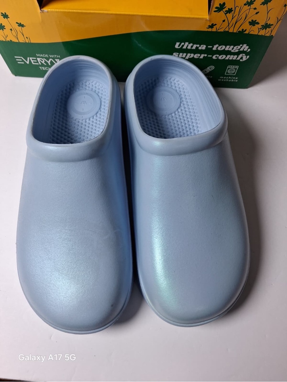 totes Light Blue Slip-On Clog Slippers